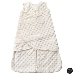 HALO Newborn SleepSack Swaddle in plushy dot velboa cream